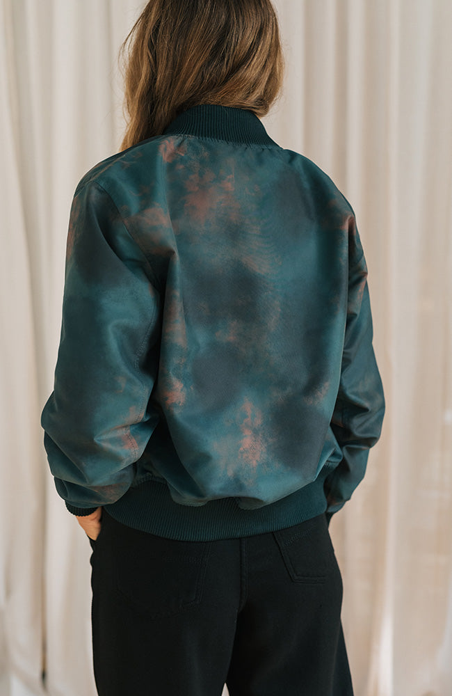 TWOTHIRDS Boucaut bomber jacket green recycled material | Sophie Stone