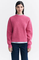 Thinking MU Carmen-Pullover aus Wolle in Rosa für Damen | Sophie Stone
