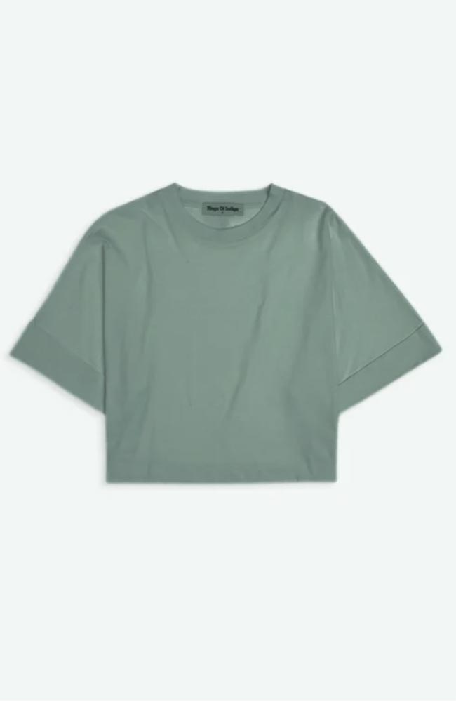 Kings of Indigo Castile shirt green made from organic cotton for women | Sophie Stone