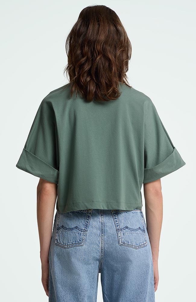 Kings of Indigo Castile shirt green made from organic cotton for women | Sophie Stone