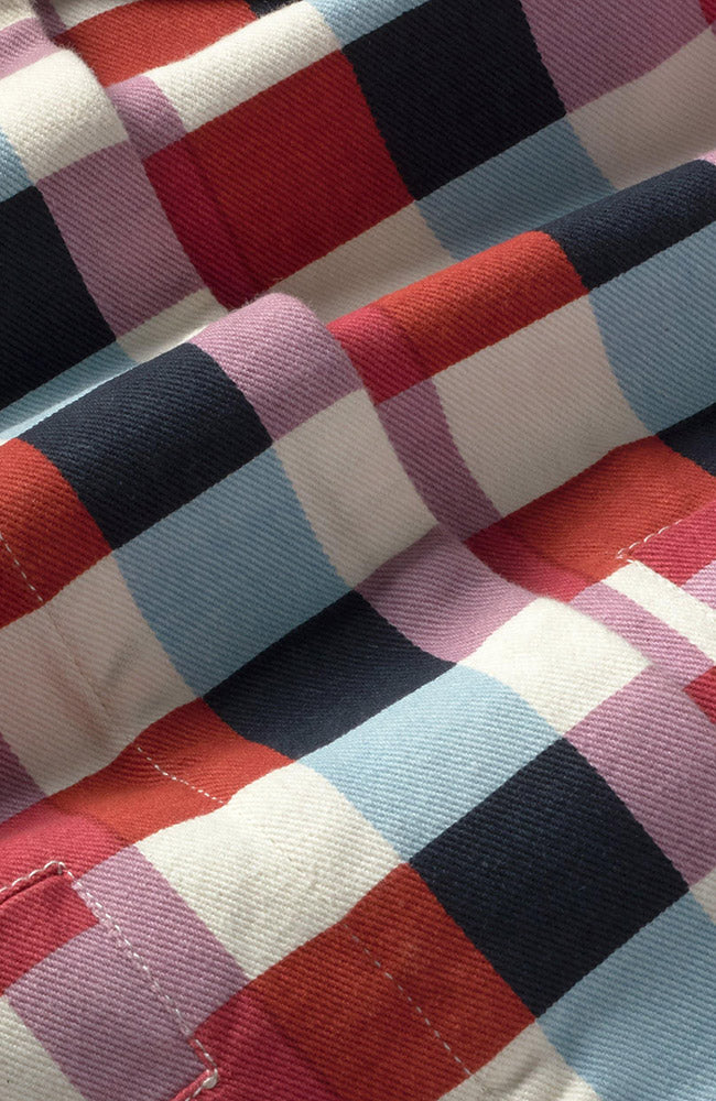Thinking Mu Cheshire checks Astrid jacket bio katoen dames | Sophie Stone