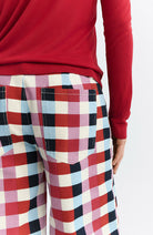 Thinking MU Cheshire checks Serena broek van biologisch katoen ladies | Sophie Stone