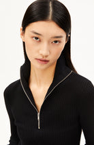 ARMEDANGELS Troyer coltrui zwart 100% GOTS bio katoen ladies | Sophie Stone