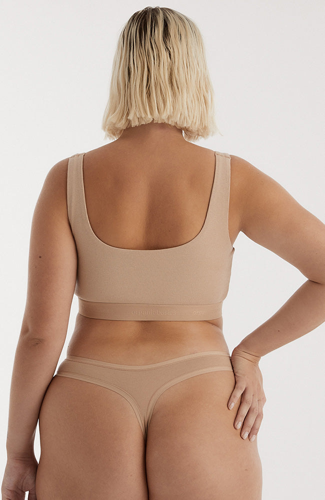 Organic Basics Core Thong Hazelnut made of organic cotton | Sophie Stone