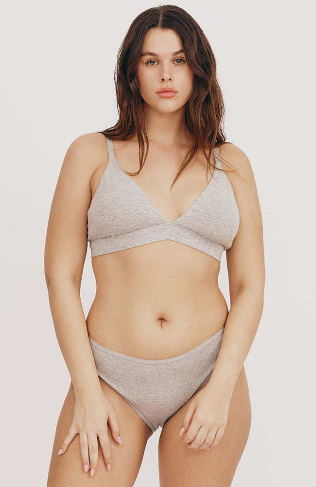 Organic Basics Core Triangle Bralette grau aus Bio-Baumwolle Damen | Sophie Stone