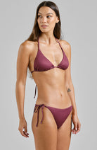 Dedicated bikini bottoms Gopa burgundy red recycled PET women | Sophie Stone 