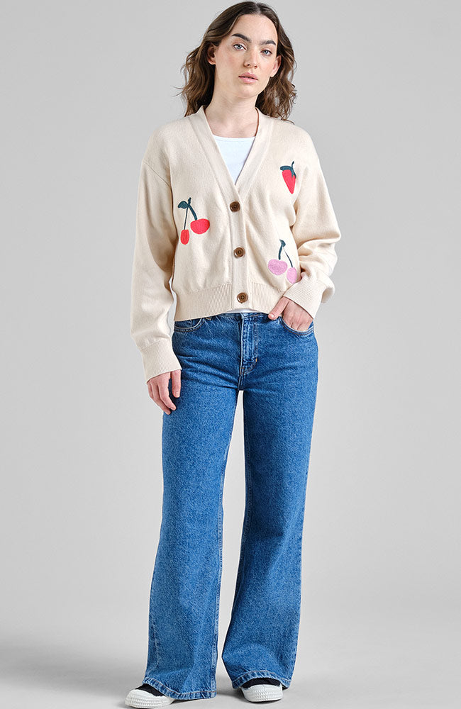 Dedicated Kanan vest vanilla white berries made from organic cotton for women | Sophie Stone