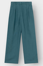 Dedicated Vickleby pants in green, made from 100% linen, for women | Sophie Stone