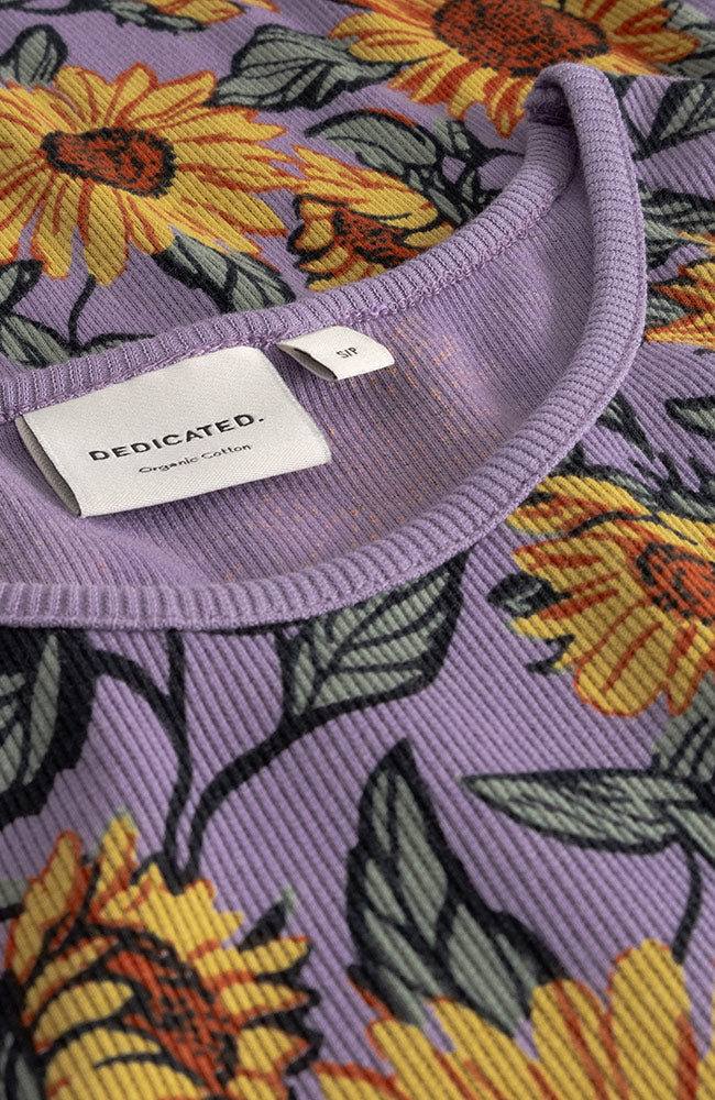 Dedicated Motala Rippstrickkleid Sunflower Haze Purple Bio-Baumwolle Damen | Sophie Stone 