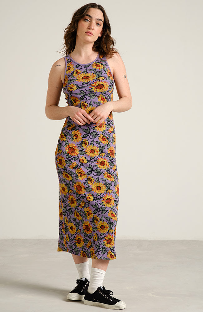 Dedicated Motala Rippenkleid Sunflower Haze Lila Bio-Baumwolle Damen | Sophie Stone 