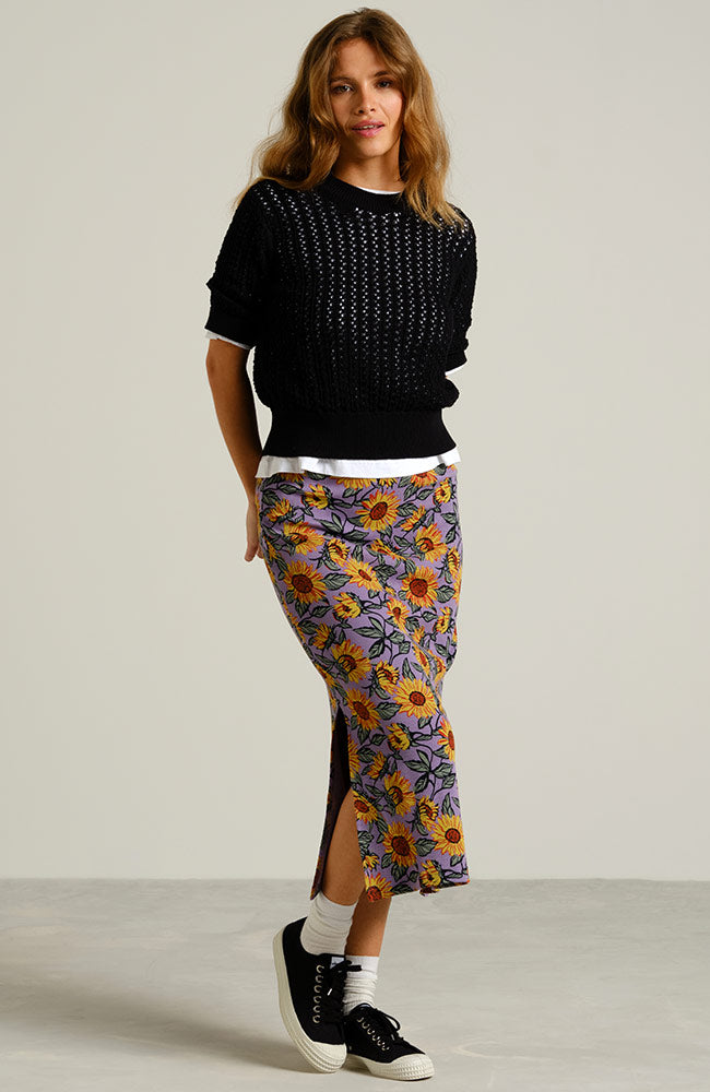 Dedicated Kvarnvik Rock Sonnenblume lila Bio-Baumwolle Damen | Sophie Stone