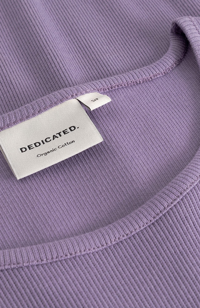 Dedicated Rib top in purple haze organic cotton for women | Sophie Stone