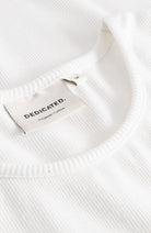 Dedicated Rib top in white organic cotton for women | Sophie Stone