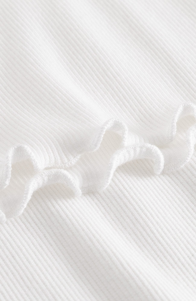 Dedicated Rib T-shirt in white organic cotton for women | Sophie Stone