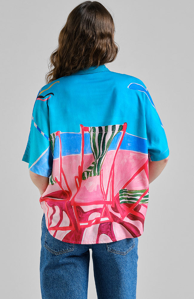 Dedicated Alsvik Bluse Deck Chairs Multi aus Lenzing Ecovero für Damen | Sophie Stone 