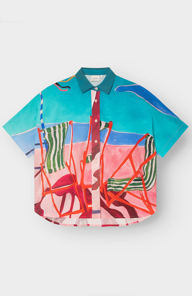 Dedicated Alsvik Bluse Deck Chairs Multi aus Ecovero für Damen | Sophie Stone 