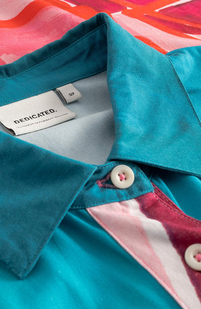 Dedicated Alsvik Bluse Deck Chairs Multi von Lenzing Ecovero Frau | Sophie Stone 