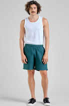 Dedicated Sibbarp men's green shorts made of 100% linen | Sophie Stone
