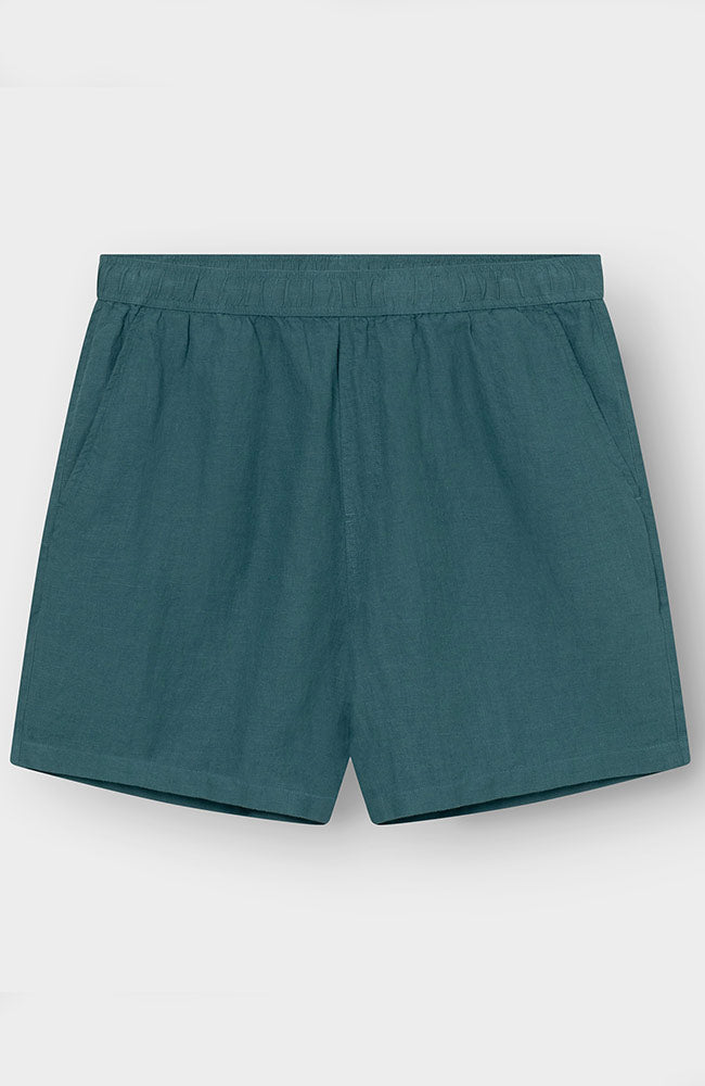 Dedicated Sibbarp Green 100% Linen Men's Shorts | Sophie Stone