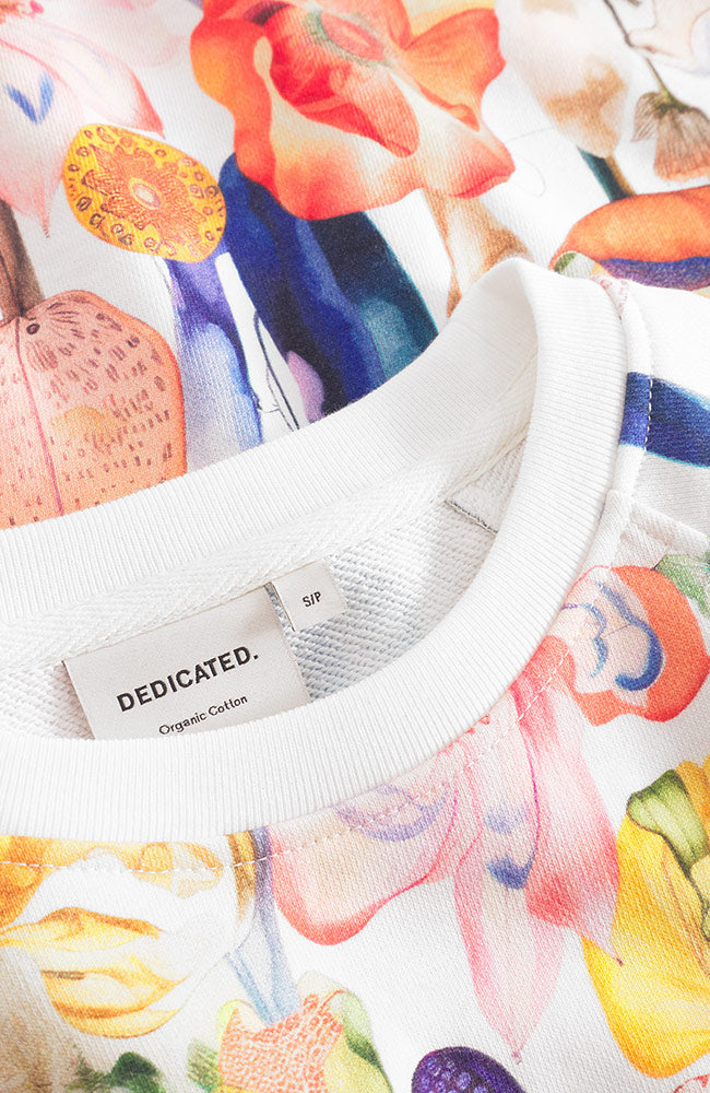 Dedicated Ystad Sweater, Fantasy Flowers, Organic Cotton, Women's | Sophie Stone