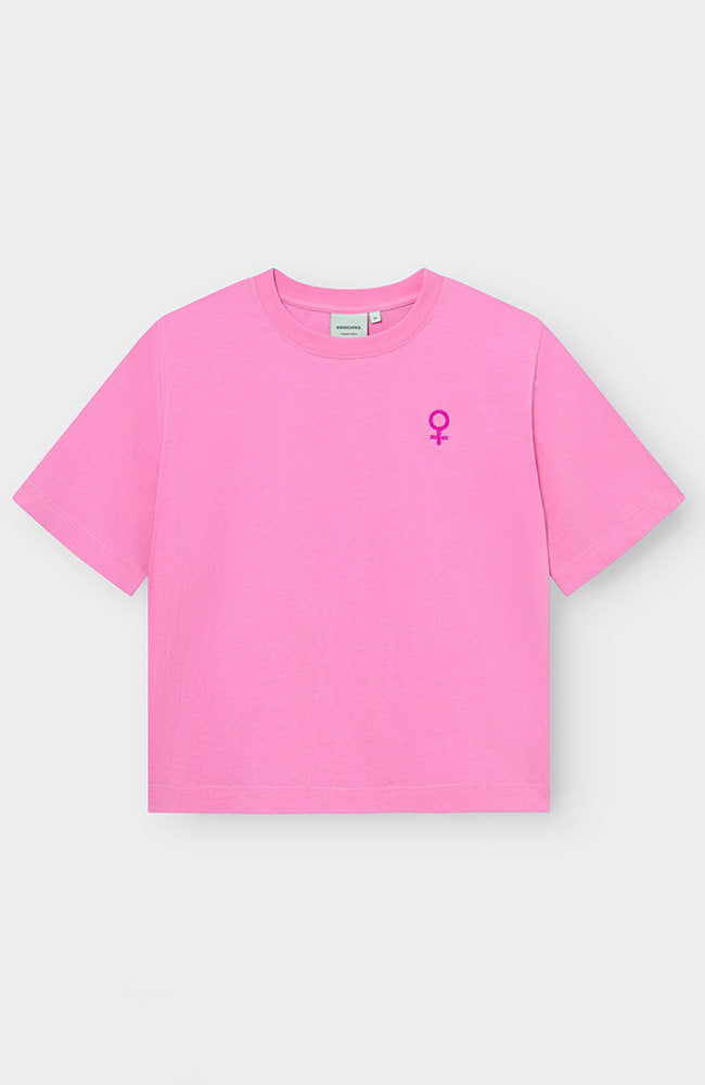 Dedicated Vadstena Women's Pink T-Shirt Made from Organic Cotton | Sophie Stone