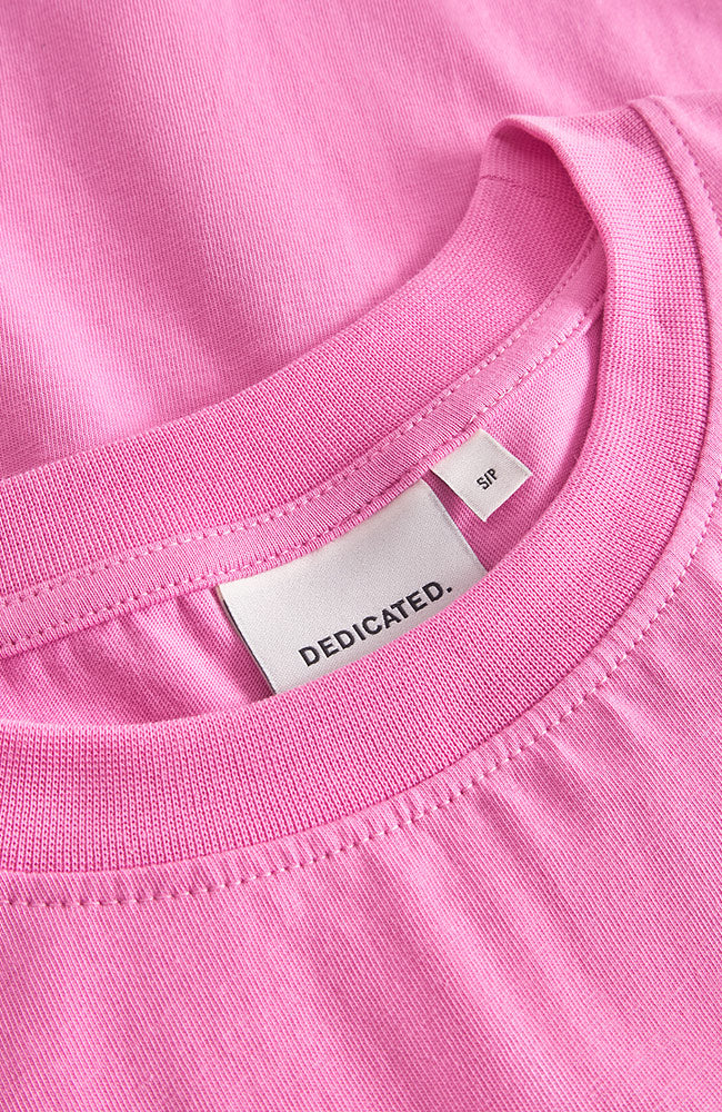 Dedicated Vadstena Women's Pink T-Shirt Made from Organic Cotton | Sophie Stone