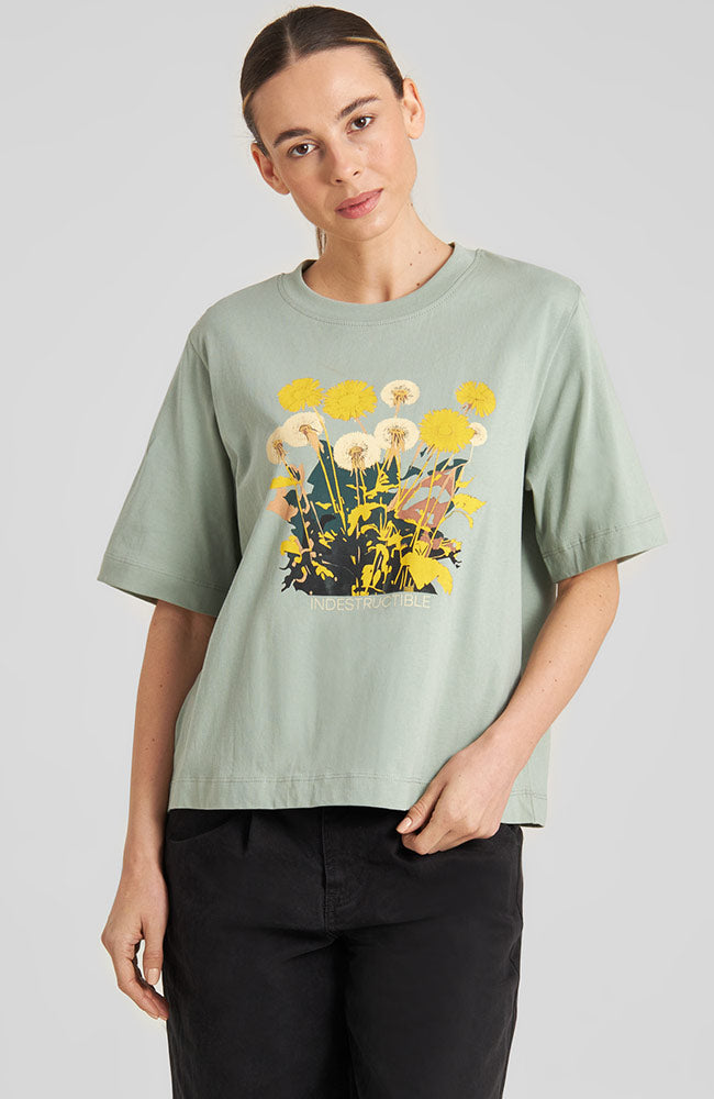 Dedicated Vadstena T-Shirt Eisberggrün Bio-Baumwolle Damen | Sophie Stone