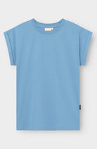 Dedicated Visby base t-shirt blue organic cotton women | Sophie Stone