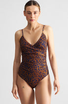 Dedicated Klinte leopard swimsuit made from recycled plastic for women | Sophie Stone 