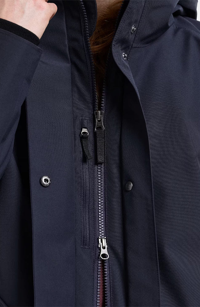 DIDRIKSONS Alana parka jas blauw voor dames | Sophie Stone