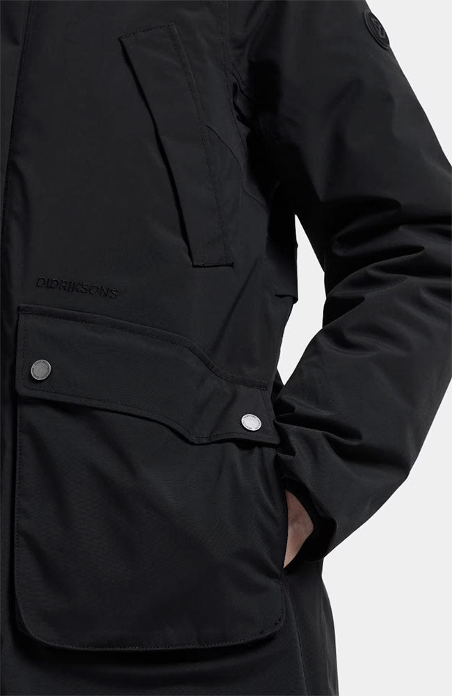 DIDRIKSONS Melody parka jas black vrouw | Sophie Stone