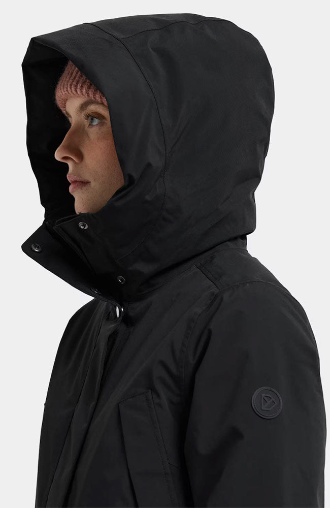 DIDRIKSONS Melody parka lange jas black voor dames | Sophie Stone