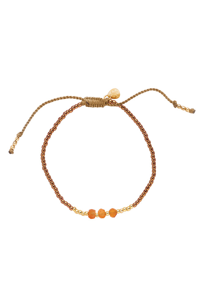 A Beautiful Story Decent armband carnelian van brass materiaal voor dames | Sophie Stone