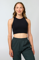 Girlfriend Collective Dylan sports bra black RPET ladies | Sophie Stone