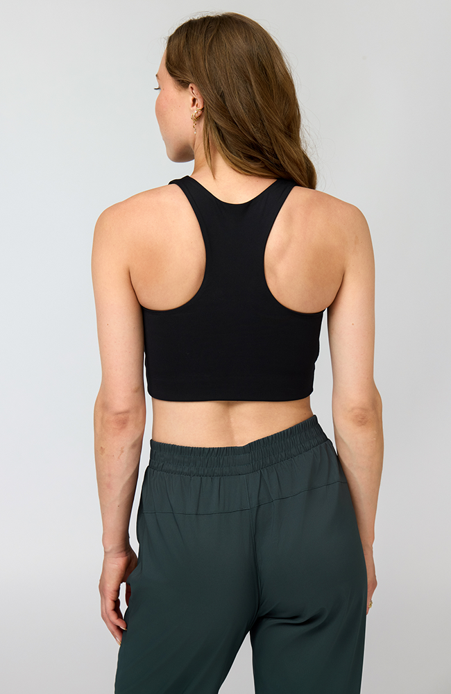 Girlfriend Collective Dylan sports bra black RPET women | Sophie Stone