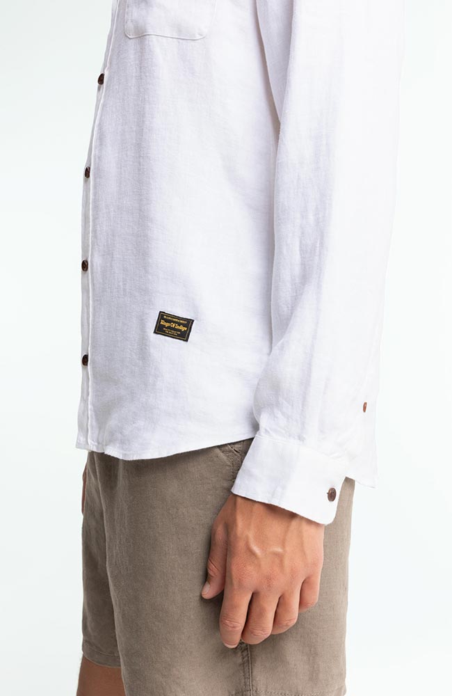 Kings of Indigo Enda overhemd wit van 100% linnen voor man | Sophie Stone
