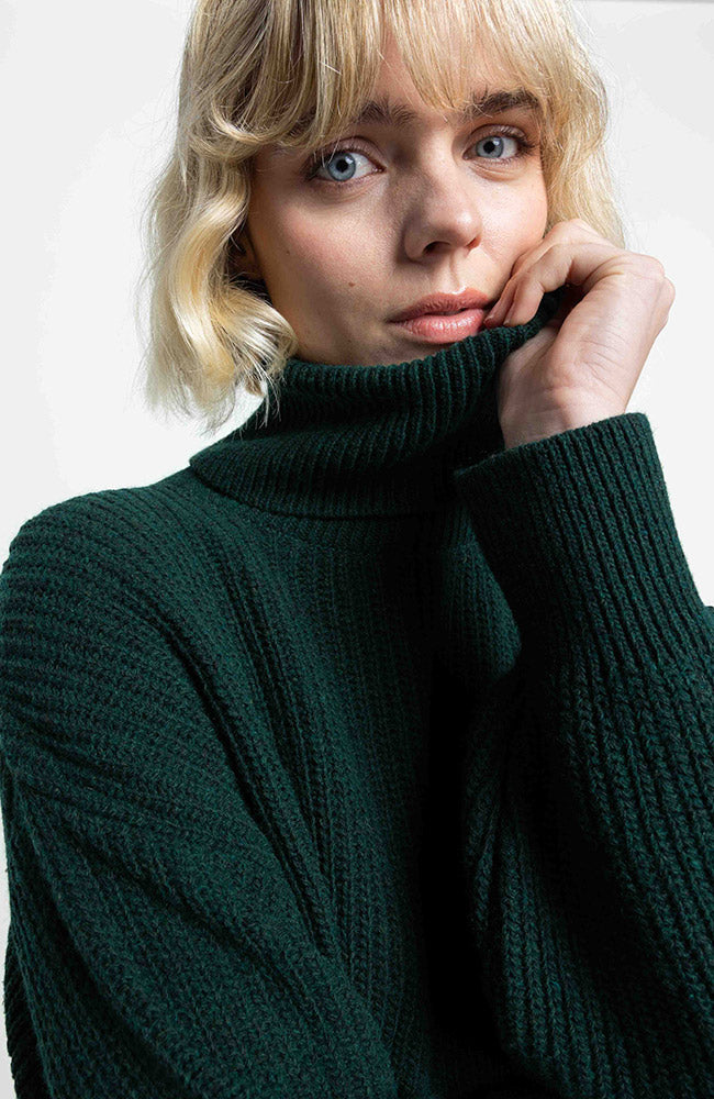 Kings of Indigo Enyu trui dark green voor vrouw | Sophie Stone