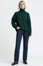 Kings of Indigo Enyu trui dark green voor vrouwen | Sophie Stone