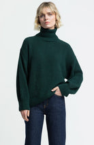 Kings of Indigo Enyu trui dark green voor dames | Sophie Stone