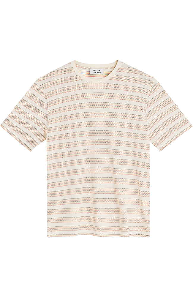 Bask in the Sun Fabian Clay T-Shirt mit Streifen aus Bio-Baumwolle für Herren | Sophie Stone