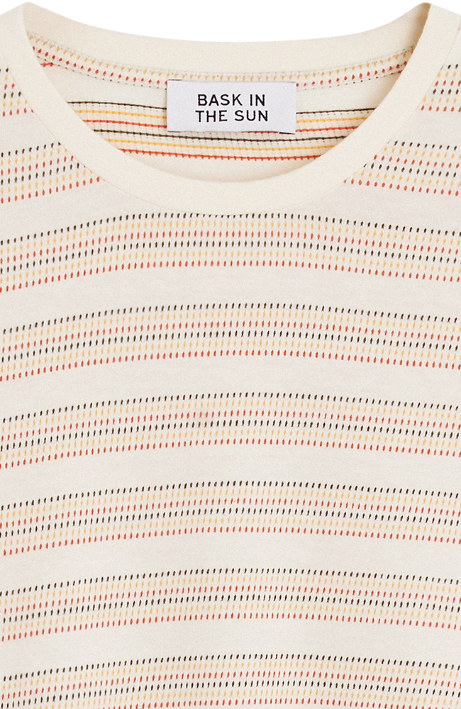 Bask in the Sun Fabian Clay T-Shirt mit Streifen aus Bio-Baumwolle für Herren | Sophie Stone