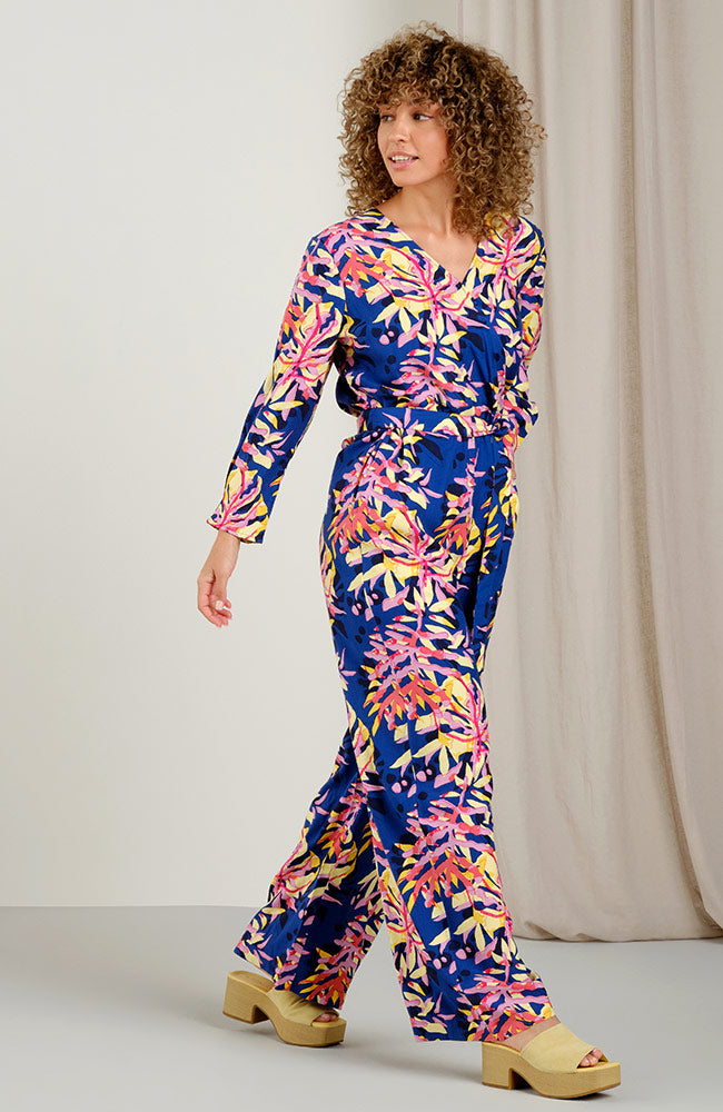 Dedicated Farsta tropical collage jumsuit van ecovero voor dames