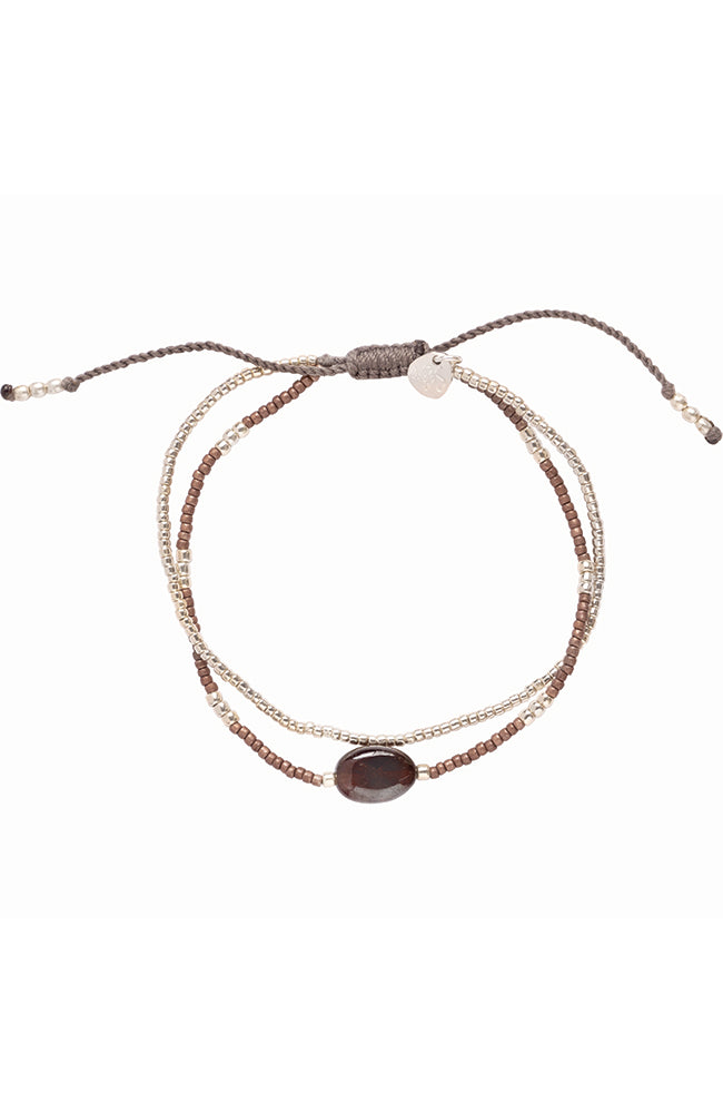 A Beautiful Story Feeling armband garnet van brass materiaal voor dames | Sophie Stone