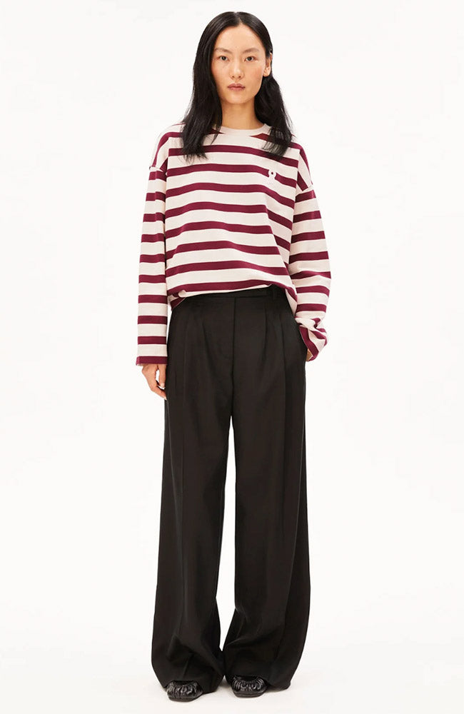 ARMEDANGELS Frankaa bold sweater rood 100% bio katoen vrouwen | Sophie Stone