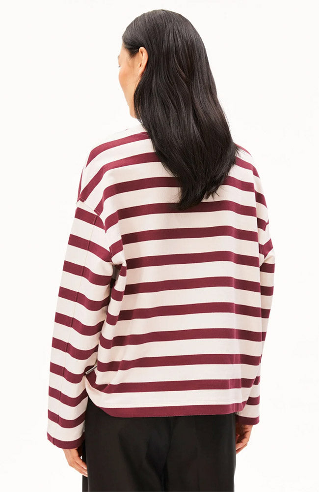 ARMEDANGELS Frankaa bold sweater rood 100% bio katoen vrouw | Sophie Stone
