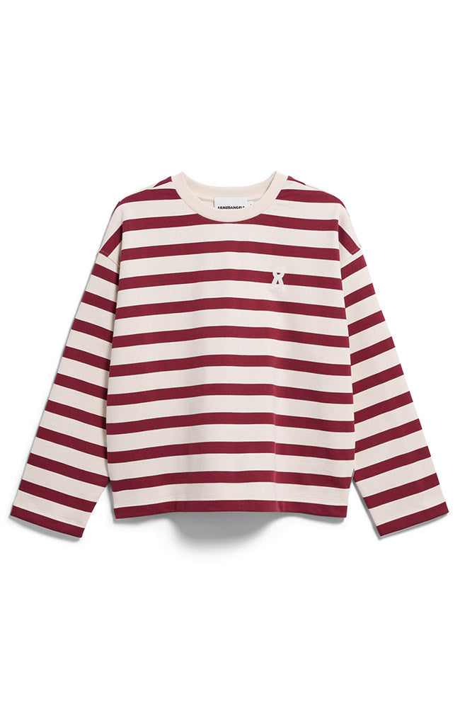 ARMEDANGELS Frankaa bold sweater rood red velvet 100% bio katoen dames | Sophie Stone