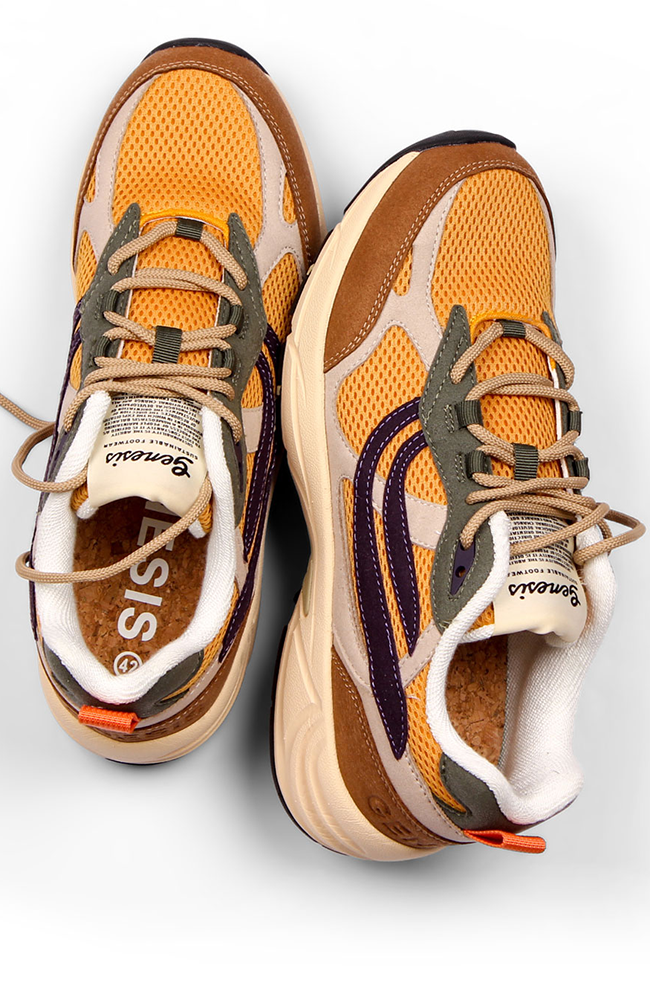 Genesis G-eco '99 Winter flowers brown yellow pink vegan sneakers women | Sophie Stone