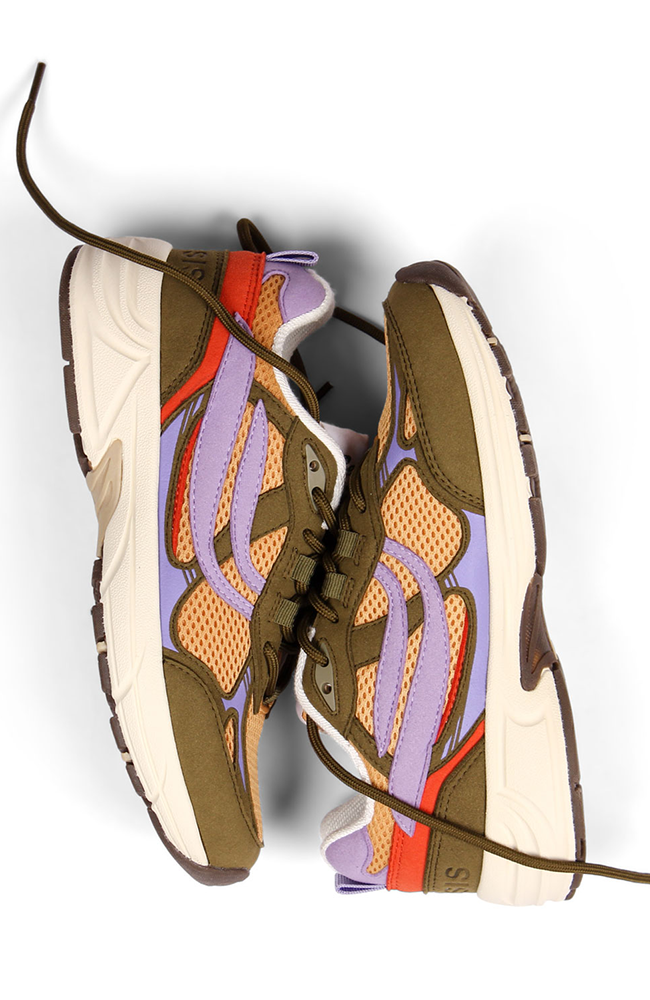 Genesis G-Eco`99 Multi Color sneaker olive mustard lavender vegan leather women | Sophie Stone