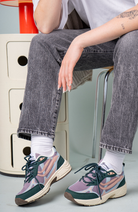 Genesis G-Eco`99 Multi sneaker Teal Sky Old Rose vegan leather women | Sophie Stone