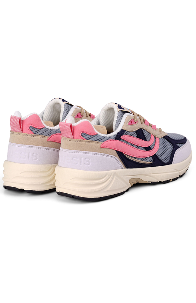 Genesis G-Eco`99 Reco gray navy pink vegan leather women's | Sophie Stone